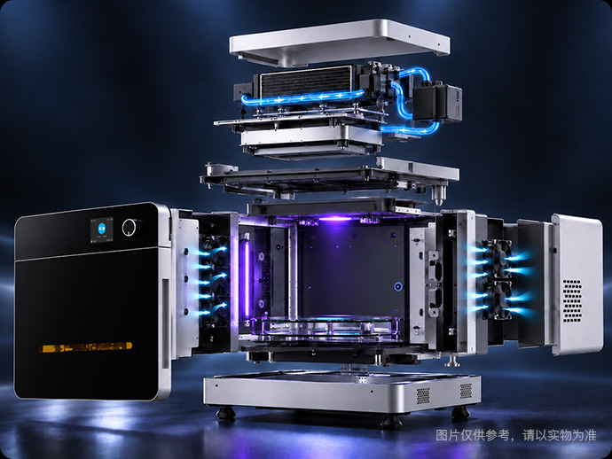 Water and air cooling for stable light output