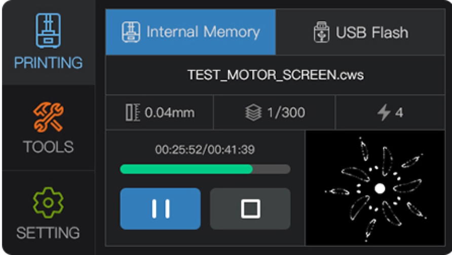 Print job interface