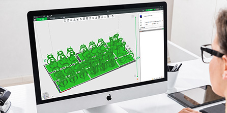 Model layout and slicing